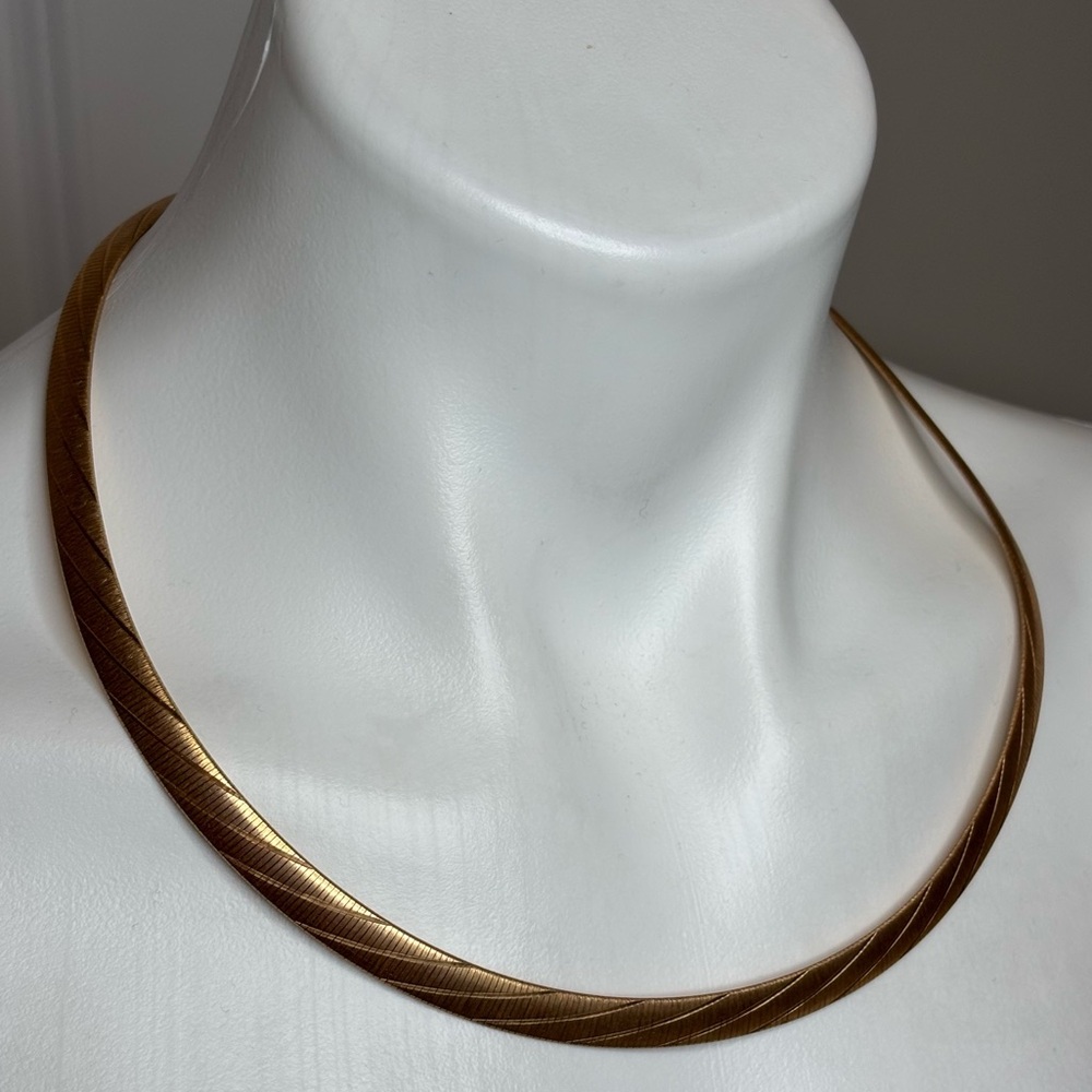Milor Bronze Reversible Omega Necklace 20.5"